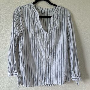 Striped V-Neck Blouse